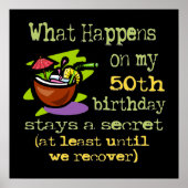 50ste cadeautjes van de Birthday Party. Wat gebeur Poster (Voorkant)