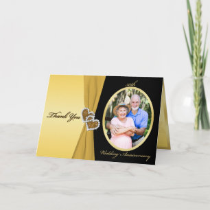 50ste danken de Jubileum bij Aangesloten Harten u Bedankkaart