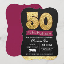 50ste Fabulous Gold en Pink Vijftig Verjaardag