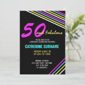 50ste Feestelijke Verjaardagsfeest Viering Kaart (Staand voorkant)