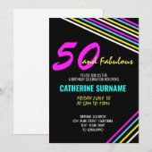 50ste Feestelijke Verjaardagsfeest Viering Kaart (Voorkant / Achterkant)