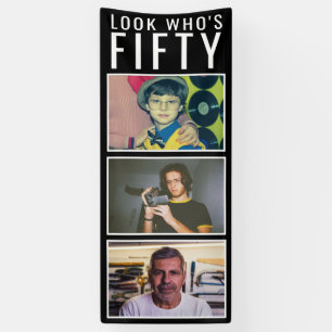 50ste geboortedag fotobanner spandoek