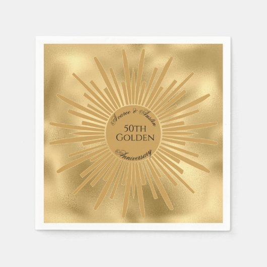 50ste Golden Wedding Jubileum Servet (Voorkant)