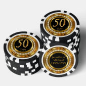 50ste Golden Years Jubileum Pokerchips (Opstapeling)