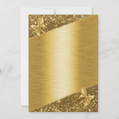 50ste goud Save the Date bruiloft Kaart (Achterkant)