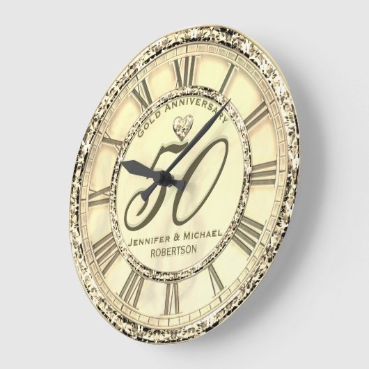 50ste gouden bruiloft Jubileum grote klok (Hoek)