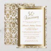 50ste gouden 💑 huwelijksjubileum 2 | Doe-het-zelf Kaart (Voorkant / Achterkant)