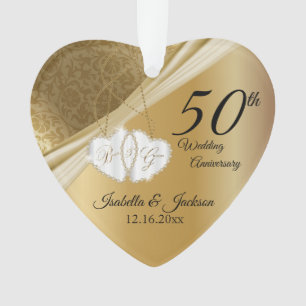 50ste gouden huwelijksjubileum 💕 Aandenken Ontwer Ornament
