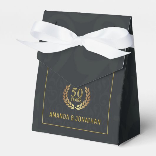 50ste gouden huwelijksjubileum Aanpasbaar Bedankdoosjes (Voorkant Zijde)