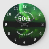 50ste gouden huwelijksjubileum Aurora Borealis Grote Klok (Voorkant)
