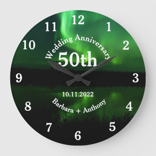 50ste gouden huwelijksjubileum Aurora Borealis Grote Klok (Voorkant)