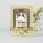 50ste gouden huwelijksjubileum collage 1 foto kaart (Staand voorkant)