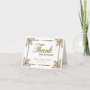 50ste gouden huwelijksjubileum - Dank u wel Bedankkaart