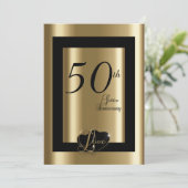 50ste gouden huwelijksjubileum | doe-het-zelf teks kaart (Staand voorkant)