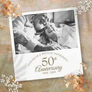 50ste gouden huwelijksjubileum foto servet