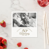 50ste gouden huwelijksjubileum foto servet (Insitu)
