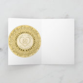 50ste gouden huwelijksjubileum goud kaart (Binnen)