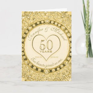 50ste gouden huwelijksjubileum Goud Kaart