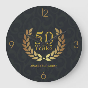 50ste gouden huwelijksjubileum-herdenking grote klok