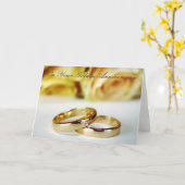 50ste gouden huwelijksjubileum kaart (Gele Bloem)