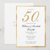 50ste gouden huwelijksjubileum kaart (Voorkant / Achterkant)