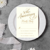 50ste gouden huwelijksjubileum RSVP kaartje