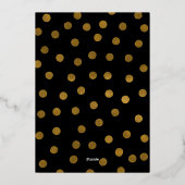 50ste gouden huwelijksjubileum Toen & Nu Folie Uitnodiging (Achterkant)