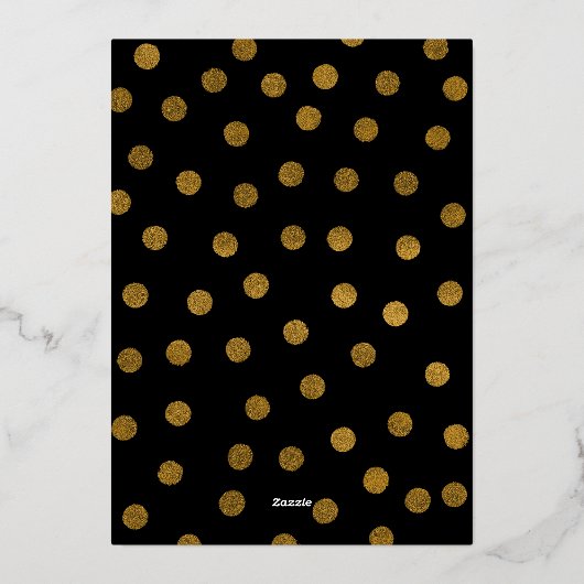 50ste gouden huwelijksjubileum Toen & Nu Folie Uitnodiging (Achterkant)