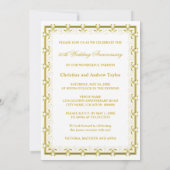 50ste gouden huwelijksjubileum vieren kaart (Achterkant)