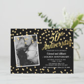 50ste gouden huwelijksjubileumfeest kaart (Staand voorkant)