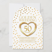 50ste Gouden Huwelijksverjaardag Hart Kaart (Voorkant)