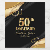 50ste Gouden Jubileum  Wijn Etiket (Enkel label)
