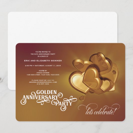 50ste Gouden Jubileumfeest (Versie 2) Aankondiging (Voorkant / Achterkant)