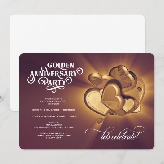 50ste Gouden Jubileumfeest (Versie 4) Aankondiging (Voorkant / Achterkant)