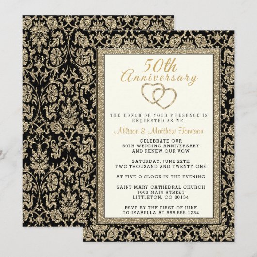 50ste Gouden Jubileumviering Kaart (Voorkant / Achterkant)