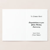 50ste (gouden) trouwdag - Persoonlijk Folie Kaarten (Binnen)