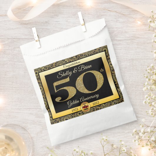 50ste gouden verjaardag bedankzakje (Geknipt)