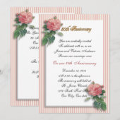 50ste herdenkingsdag van het huwelijk: roze rozen  kaart (Voorkant / Achterkant)