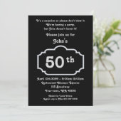 50ste, het man van de verjaardag, man van deel, zw kaart (Staand voorkant)