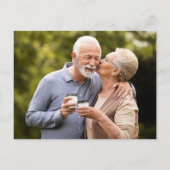 50ste huwelijksjubileum 2 foto's save the date aankondigingskaart (Achterkant)