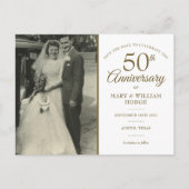 50ste huwelijksjubileum 2 foto's save the date aankondigingskaart (Voorkant)