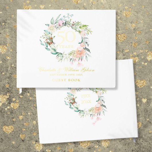 50ste huwelijksjubileum bloemenslingers gastenboek