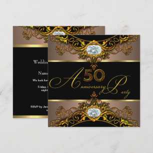 50ste huwelijksjubileum Elite Coffee Black Gold 2 Kaart
