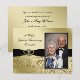 50ste Huwelijksjubileum Foto 4.25x5.5 Uitnodiging