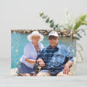 50ste huwelijksjubileum Foto Gouden Confetti Famil Kaart (Staand voorkant)