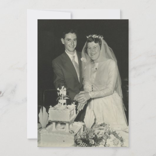 50ste Huwelijksjubileum Foto Kaart (Achterkant)