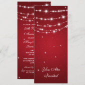 50ste huwelijksjubileum glinsterende ketting rood kaart (Voorkant / Achterkant)