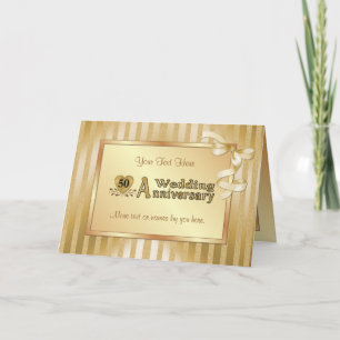 50ste huwelijksjubileum - Goud Kaart