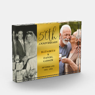 50ste huwelijksjubileum gouden bruiloft 2 fotoblokken