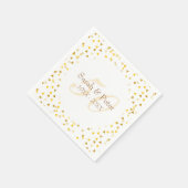 50ste huwelijksjubileum Gouden Hartjes Confetti Servet (Hoek)